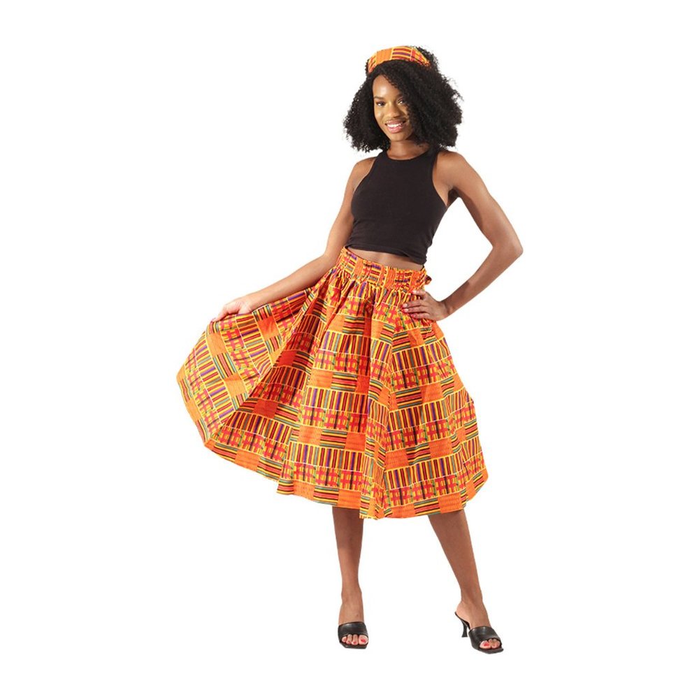 NWT Kente Skirt Midi